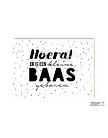 Zoedt Kaart -  Hoera er is een kleine baas geboren