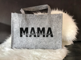 Vilten tas Mama + naam (NIEUW MODEL)