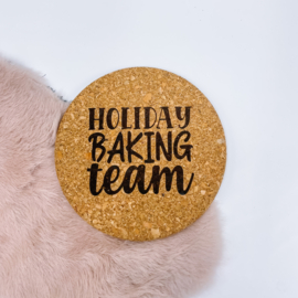 Onderzetter kurk Holiday baking team