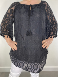 Top/ tuniek kant zwart