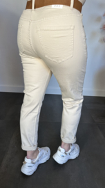 G-smack stretch jeans met riem Mom Fit Zand