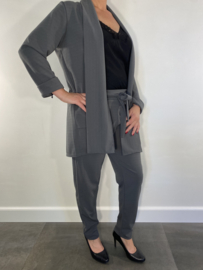 2-Delig pak Lisa donker grijs (+Size) maat 3