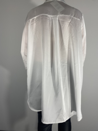 Lange satijnen blouse ecru