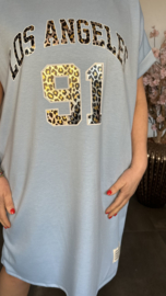 Sweaterdress Los Angeles IJsblauw