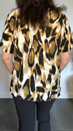 Ballon shirt met elastiek Panter Camel