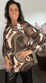 Blouse Panters en Chains Choco