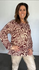 Trui panter bordeaux