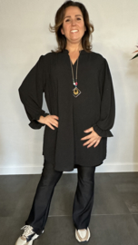Tuniek Maya lange mouw +SIZE zwart