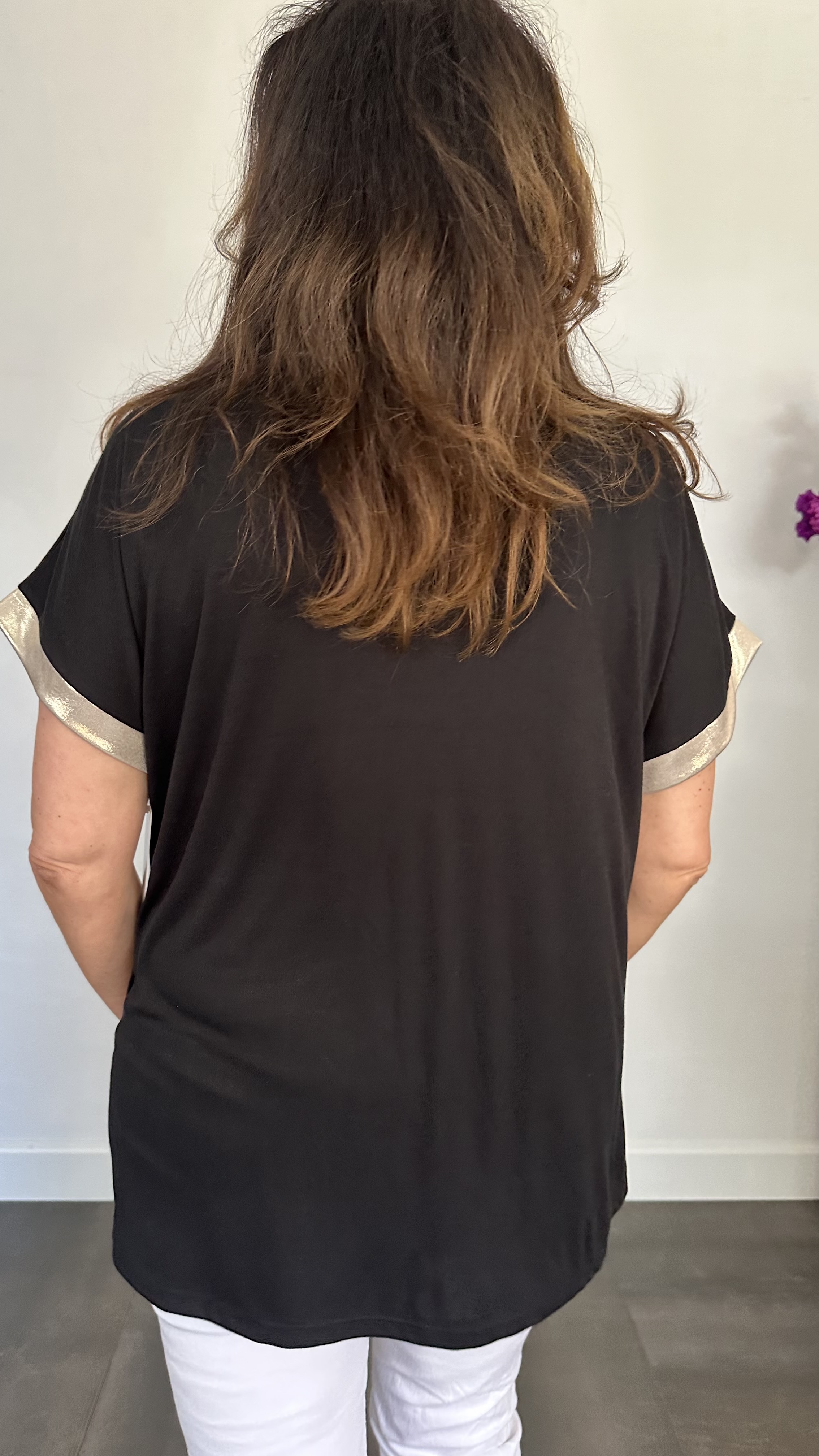 Shirt Milou goud/zwart