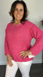 Gebreide trui Logan fuchsia