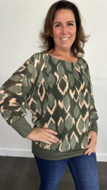 Blouse met boord Fenna army