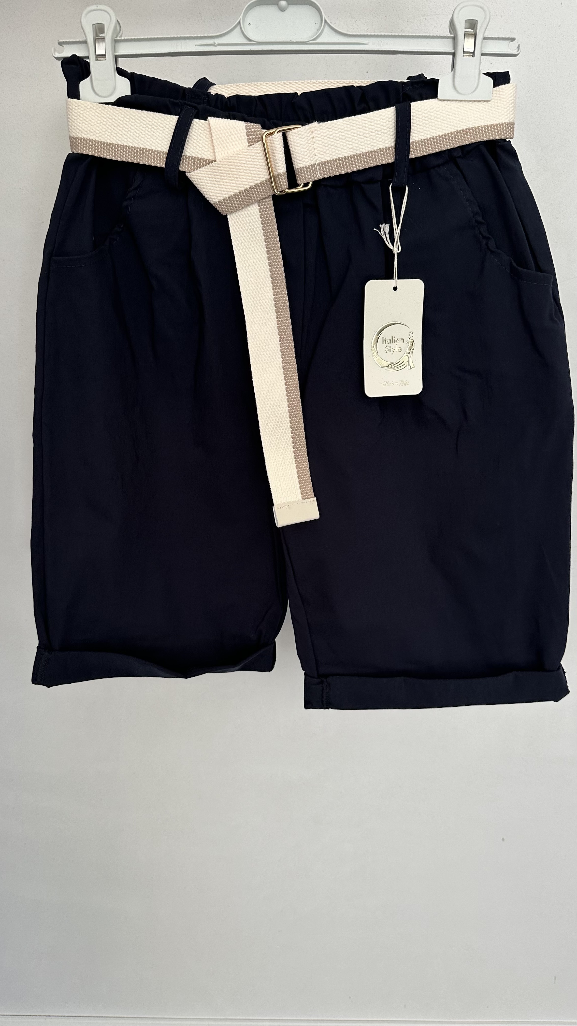 Bermuda stretch broek marine