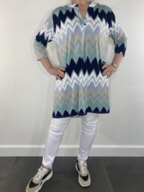Tuniek zig zag blauw