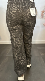 B.S. Jeans WIDE leg Panter grijs