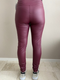 Legging lederlook  bordeaux