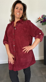 Baby rib blouse bordeaux