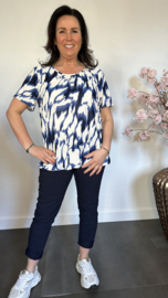 Ballon shirt met elastiek new flames blauw