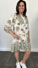 Tuniek met stroken paisley & flowers army
