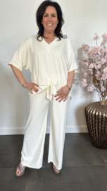 2-Delig pak premium travel met knoop Ecru