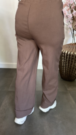 Highwaist WIDE LEG jogger Choco
