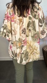Blouse Fleur gebloemd Army