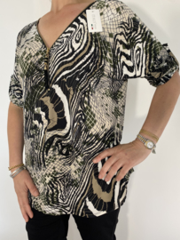Shirt zipp zebra/ snake army