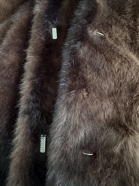 Lange bontjas bruin (fake fur)