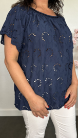 Broderie blouse Olivia Marine