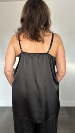Top Noèlle met pailletten zwart/ zwart +Size SALE