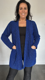 Glitter vest Roxane Kobalt blauw