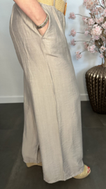 Palazzo broek Lindy met glans Taupe