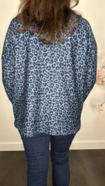 Baby rib truitje panter Blauw/Marine