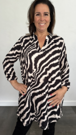 Tuniek zebra soft +SIZE zwart