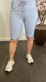 Korte joggjeans IJsblauw