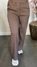 Highwaist WIDE LEG jogger Choco