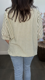 Top Mira gestreept + ketting Army