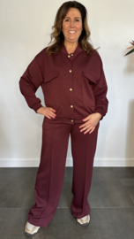 2-Delig comfy pak Wilma wijnrood