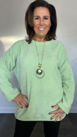 Tuniek baby rib met koord en ketting +SIZE licht groen