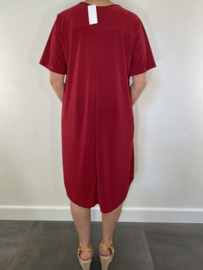 Tuniek/ jurk  zipp travel wijnrood