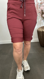 Korte joggjeans Bordeaux