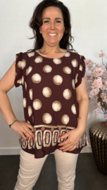 Top Dotty met ruche Bordeaux