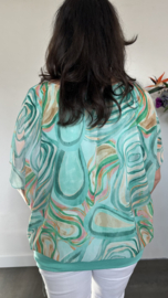 Blouse met boord Avalon mint