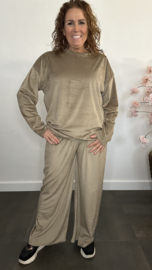 Velvet comfy pak Suus, 2-delig Camel