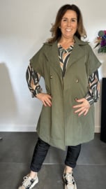 Trenchcoat met knopen Army