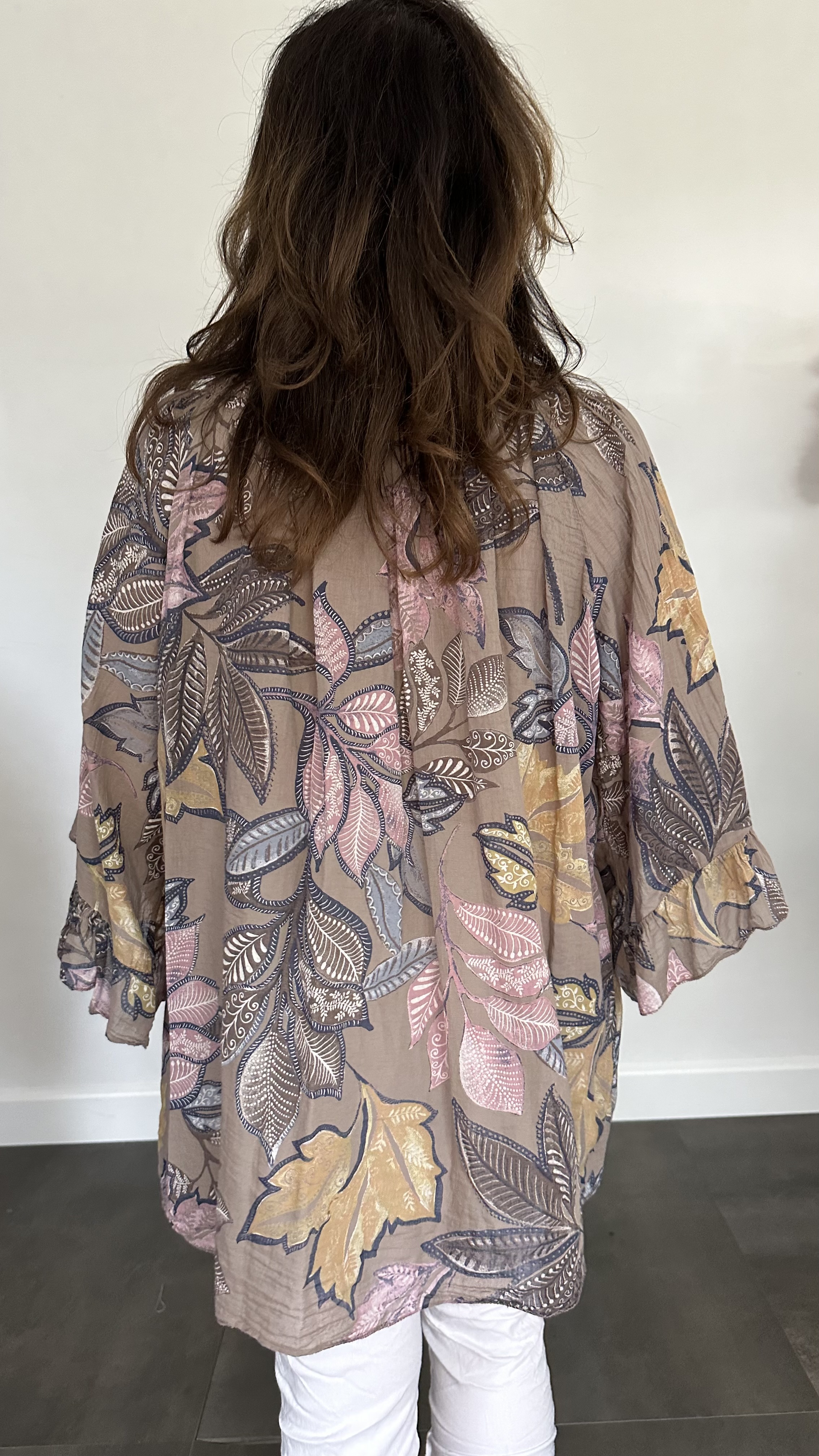 Blouse Veronica +SIZE taupe