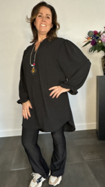 Tuniek Maya lange mouw +SIZE zwart