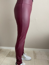 Legging lederlook  bordeaux
