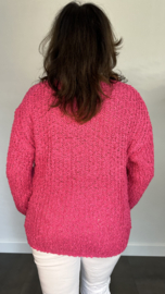 Gebreide trui Logan fuchsia