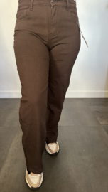 B.S. Wide leg/ high waist jeans bruin