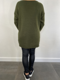 Lange gebreide trui L.A. design army